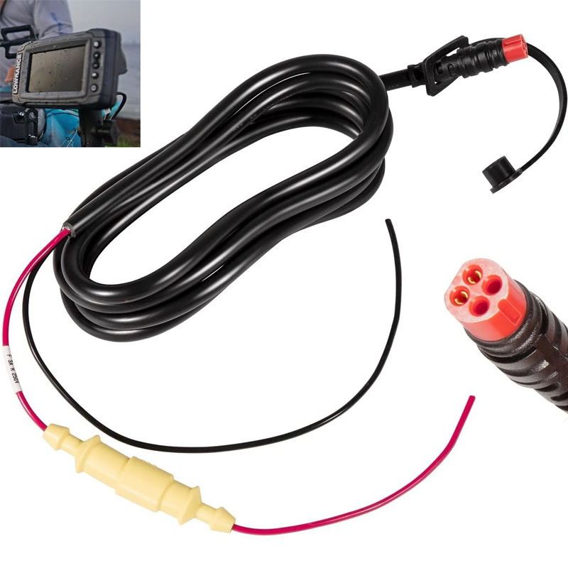Fish Finder Cable - 010-11678-10 สายไฟสำหรับใช้ในเรือ 6 ฟุต 4 พิน