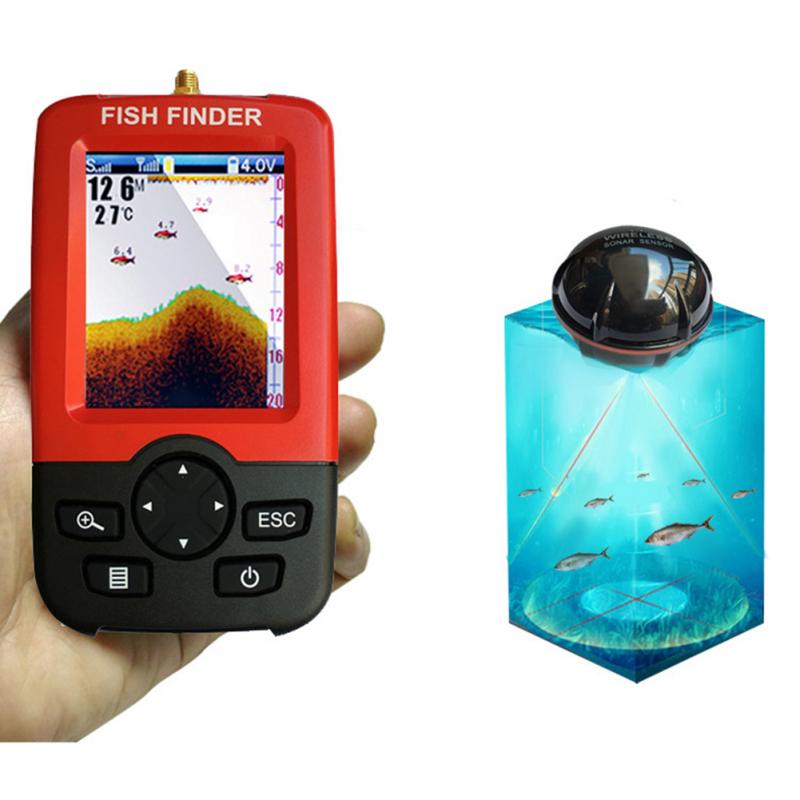 เครื่องหาปลาแบบพกพาพร้อมเซ็นเซ - Fishing Depth Finder บทวิจารณ์และราคา